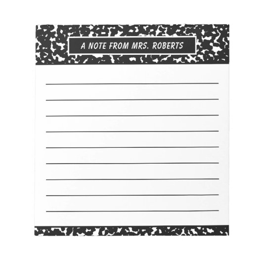 先生構成本の裏打ち ノートパッド (正面)