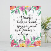 先生歓迎サイン先生新学期ギフト カード (スタンド正面)