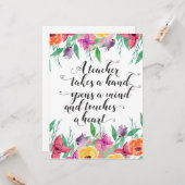 先生歓迎サイン先生新学期ギフト カード (正面/裏面インサイチュ)