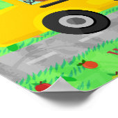 先生歓迎サイン教室かわいい動物バス ポスター (角)