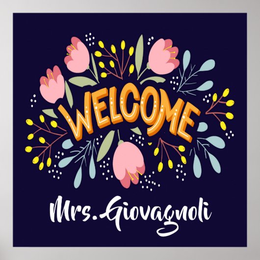 先生歓迎ポスター ポスター (正面)