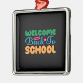 先生歓迎新学期 メタルオーナメント (左)