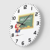 先生歓迎 ラージ壁時計 (傾斜)