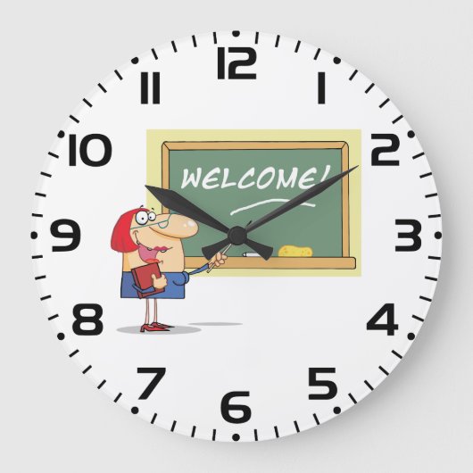 先生歓迎 ラージ壁時計 (正面)