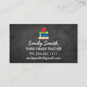 先生水感動的彩アップル黒板 名刺 (正面)