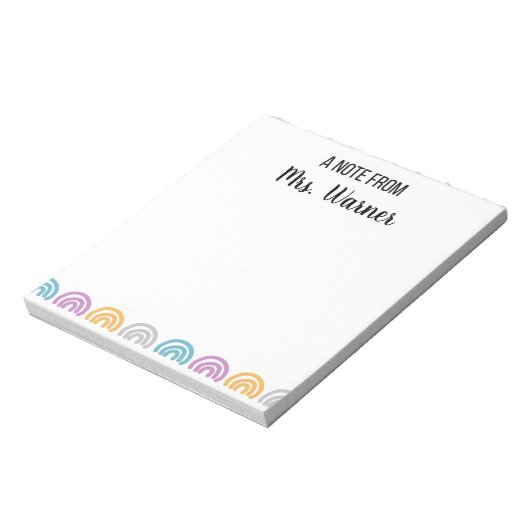 先生注パーソナライズされた- ノートパッド (回転)