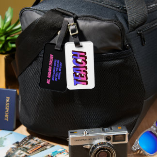 先生漫画スタイルパーソナライズされた荷物バッグラベル ラゲッジタグ