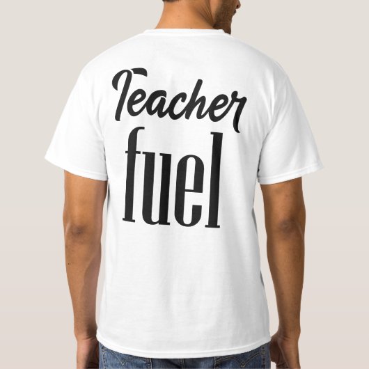 先生燃料タイポグラフィ Tシャツ (裏面)