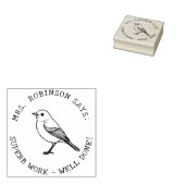 先生独自のアメリカンロビンの素晴らしい作品を作成 ラバースタンプ (押印)