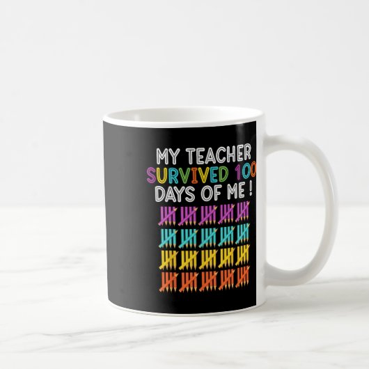 先生生き延び100日の私のおもしろい学校先生 コーヒーマグカップ (右)