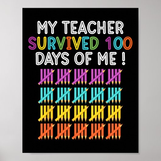 先生生き延び100日の私のおもしろい学校先生 ポスター (正面)