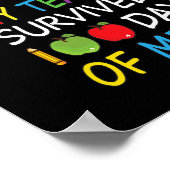 先生生き延び100日の私のおもしろい学校先生 ポスター (角)