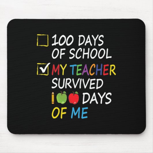 先生生き延び100日の私のおもしろい学校先生 マウスパッド (正面)