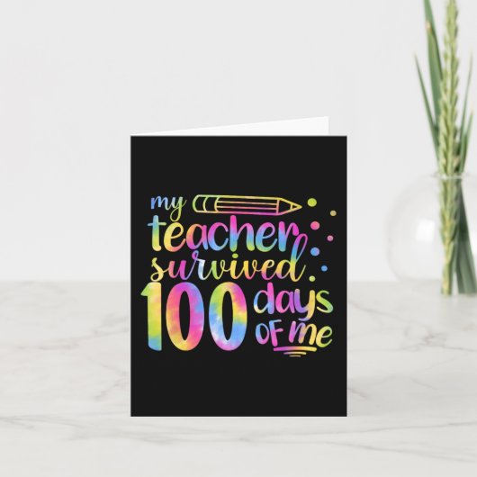 先生生き延び100日の私の100日学校T カード (正面)