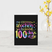 先生生き延び100日の私の100日学校T カード (黄色い花)