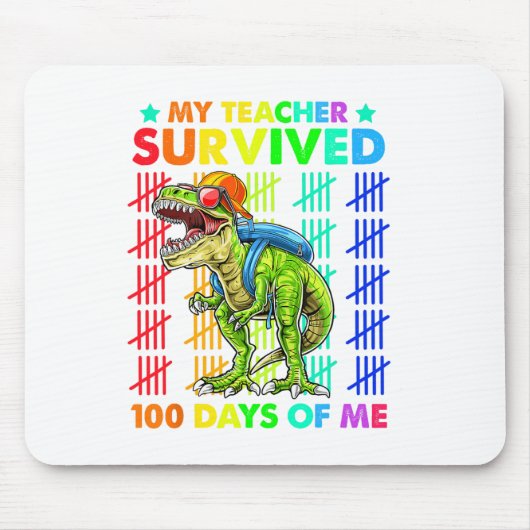 先生生き延び100日の私100日学校D マウスパッド (正面)