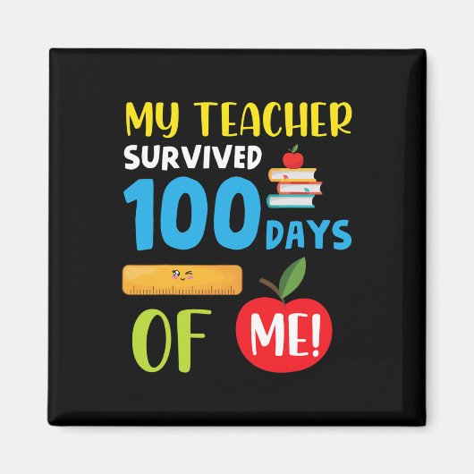 先生生き延び100日のMeおもしろい100日のSc マグネット (正面)