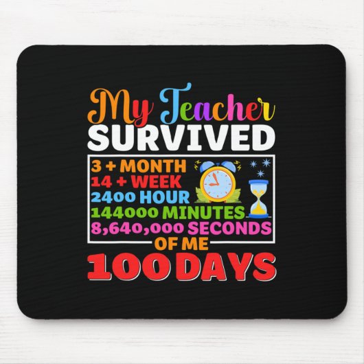 先生生き延び100日のMeおもしろい100日Scho マウスパッド (正面)