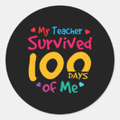 先生生き延び100日 ラウンドシール (正面)