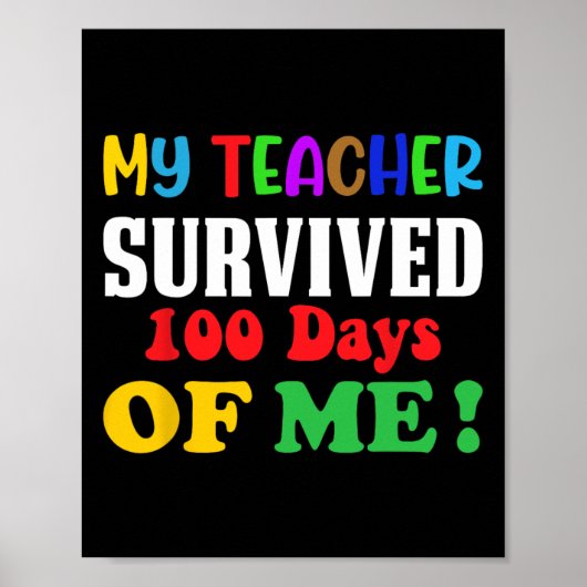 先生生き延び100日Of Me 100Th Day Of Schoo ポスター (正面)
