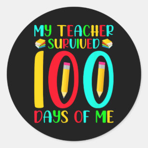 先生生き延び100日Of Me 100Th Day Of Schoo ラウンドシール