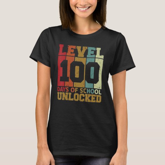 先生生向けビデオ学期100日目おめでとう Tシャツ (正面)