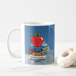 先生生徒学書林檎カスタム コーヒーマグカップ