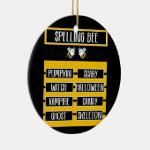 先生用のスペリングビープンハロウィーンの衣装 セラミックオーナメント (右)