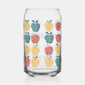 先生用アップル名前をカスタムするApple Pattern ガラス缶 (右)