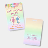 先生用トイレパスバッジ オーダーメイド バッジ (正面&裏面)