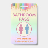 先生用トイレパスバッジ オーダーメイド バッジ (正面)