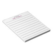先生用ノートパッド シンプルな罫線紙 "A note from" ノートパッド (アングル)