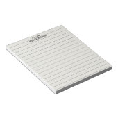先生用ノートパッド "a note from" 付き罫線入り紙 ノートパッド (アングル)