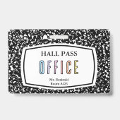 先生用図書室券 バッジ (裏面)