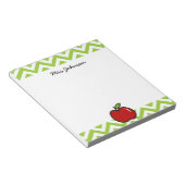 先生用Red Appleメモ帳 |名パーソナライズされた前 ノートパッド (アングル)