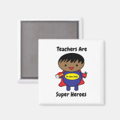 先生男性アフリカ系アメリカ人のヒーローがパーソナライズ マグネット (正面/裏面)