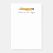 先生番号2のメモ帳 ポストイット (正面)