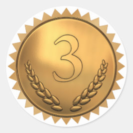 先生白銅三位賞 ラウンドシール