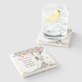 先生知識虹の木の種子を植える ストーンコースター (横)