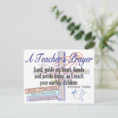 先生祈りの言葉ギフト – -ユニーク先生 ポストカード (スタンド正面)