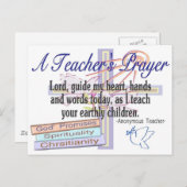 先生祈りの言葉ギフト – -ユニーク先生 ポストカード (正面/裏面)
