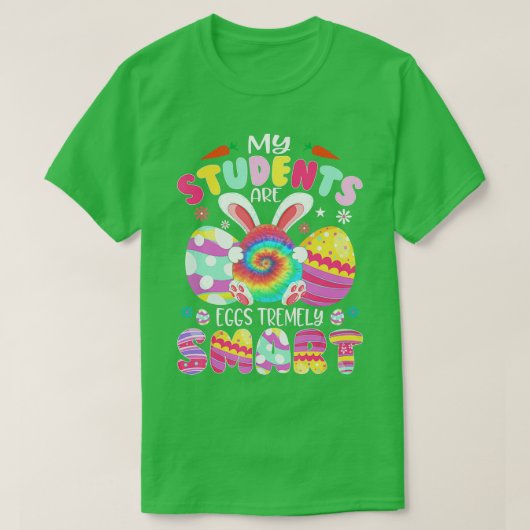 先生私の学生は卵のtremely happy 頭が切れるE Tシャツ (デザイン正面)