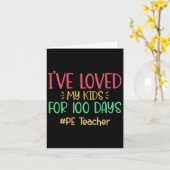 先生私は学校の100の日のために私の子供を愛している カード (黄色い花)