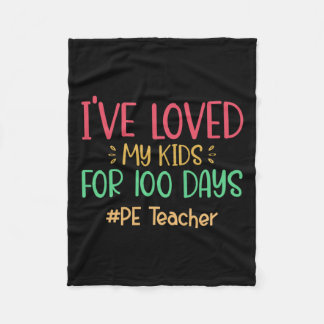 先生私は学校の100の日のために私の子供を愛している フリースブランケット