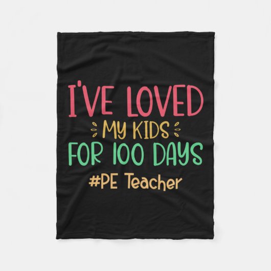 先生私は学校の100の日のために私の子供を愛している フリースブランケット (正面)