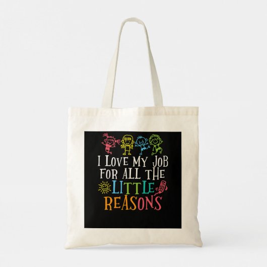 先生私は少しの理由で仕事が大好き トートバッグ (裏面)