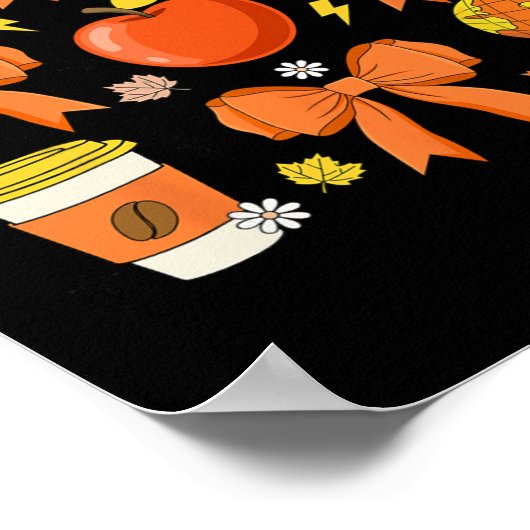 先生秋シャツコケットボーカボンプキンオータムータ ポスター (角)