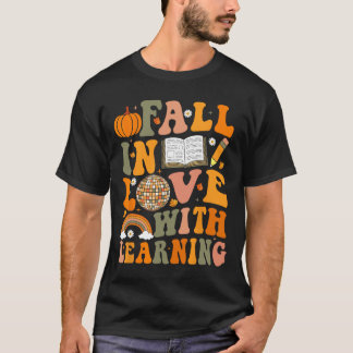 先生秋シャツレトロ秋サンクスギビングパンプク Tシャツ
