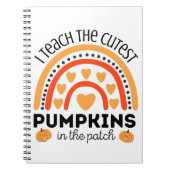 先生秋ハロウィーン虹ギフト用先生 ノートブック (正面)