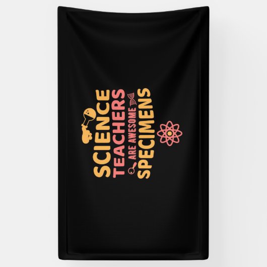 先生科学先生は素晴らし標本 横断幕 (縦)